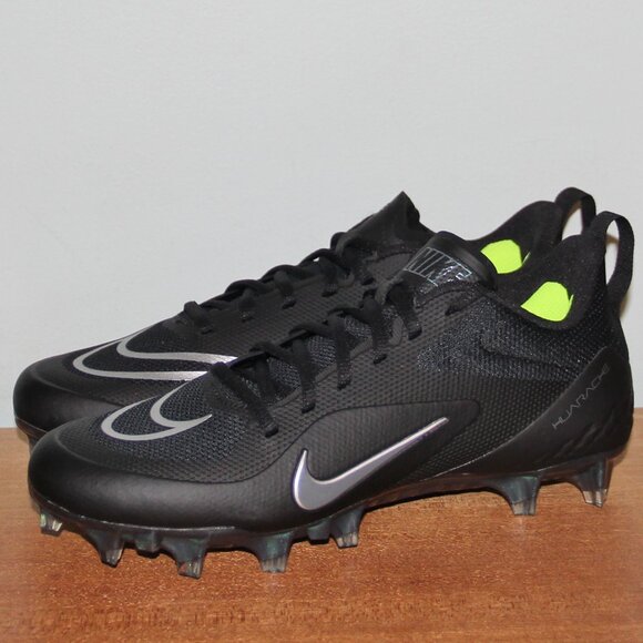 Nike Alpha Huarache 8 Pro Lacrosse Cleats Mens 8 Black Silver - Picture 2 of 6
